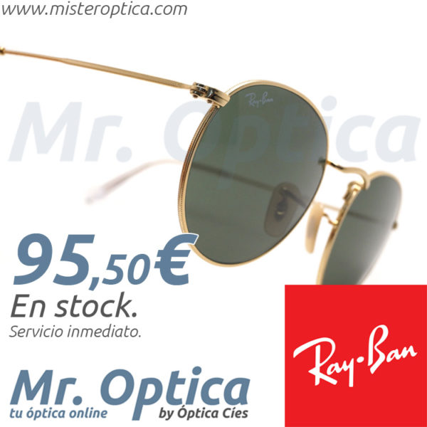 Ray Ban RB3447 Round Metal 001 en Mister Optica Online